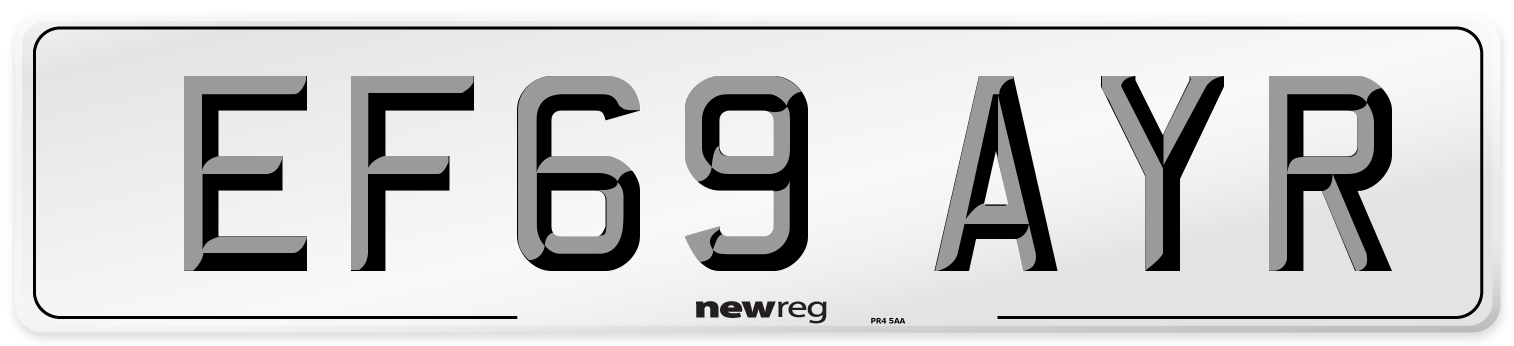 EF69 AYR Number Plate from New Reg